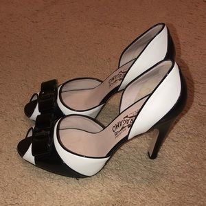 Salvatore Ferragamo Black & White Heels